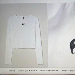 Ying Yang cropped top